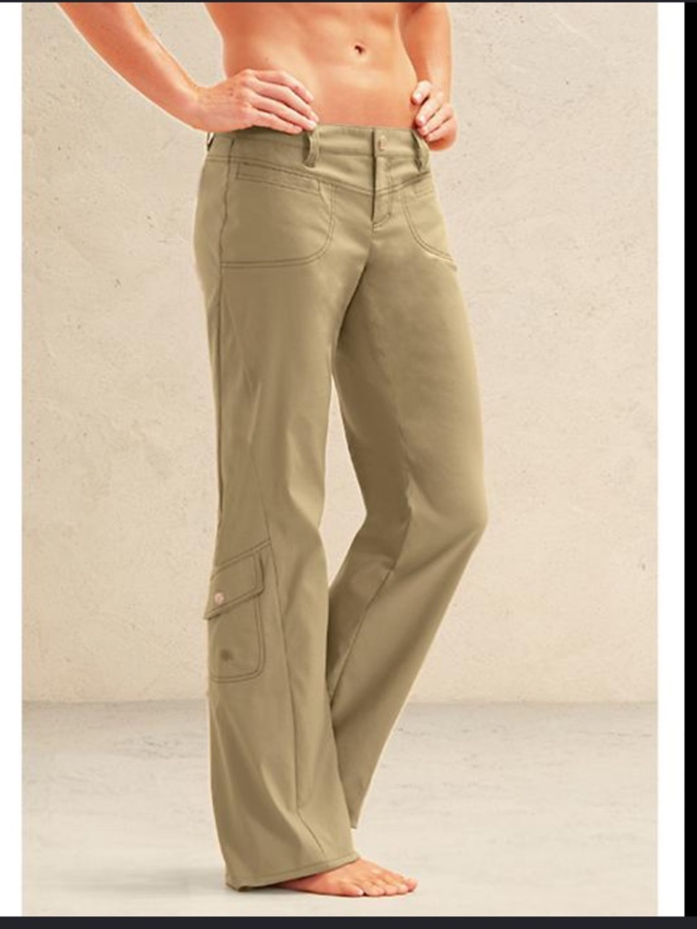 Athleta Dipper Beige pants Low Rise Bootcut Size 10T